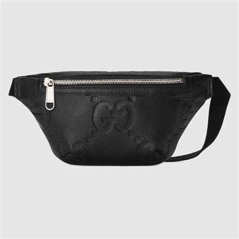 marsupio di mano gucci negro|Marsupio con jumbo GG in pelle nera .